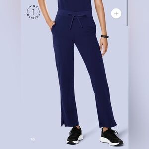 Mandala Navy Small High Waisted Cargo Scrub Pants